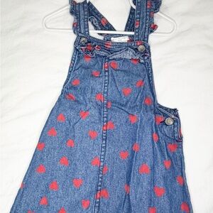 Max Studio Denim Dress with Red Heart Pattern